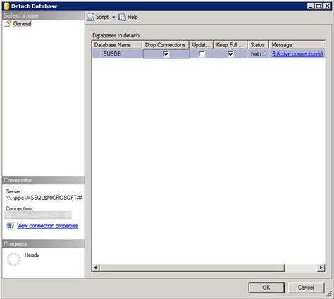 db dialog log in